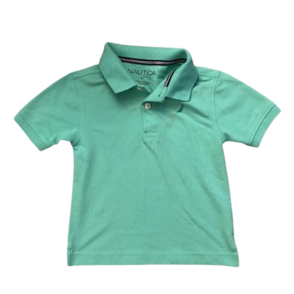 NAUTICA 4T polo shirt green short sleeve shirt collared